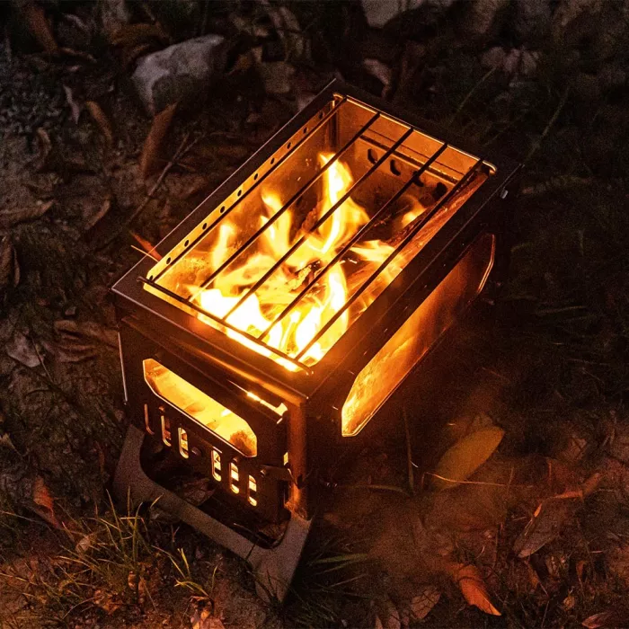 【3周年祝い】T-Brick Mini 用チタン製焚き火グリル