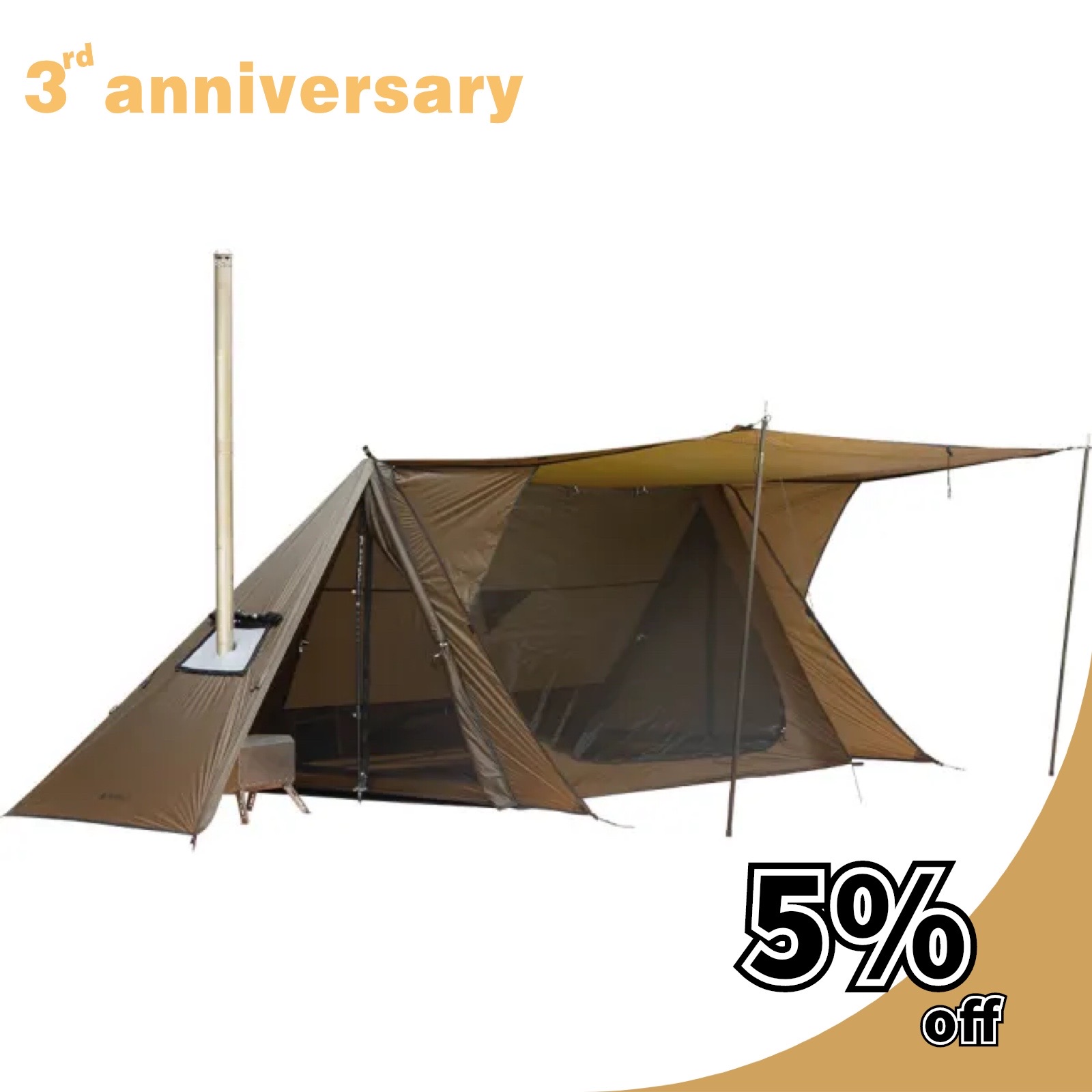 STOVEHUT 20 超軽量 パップテント | ブッシュクラフター用 ストーブテント
