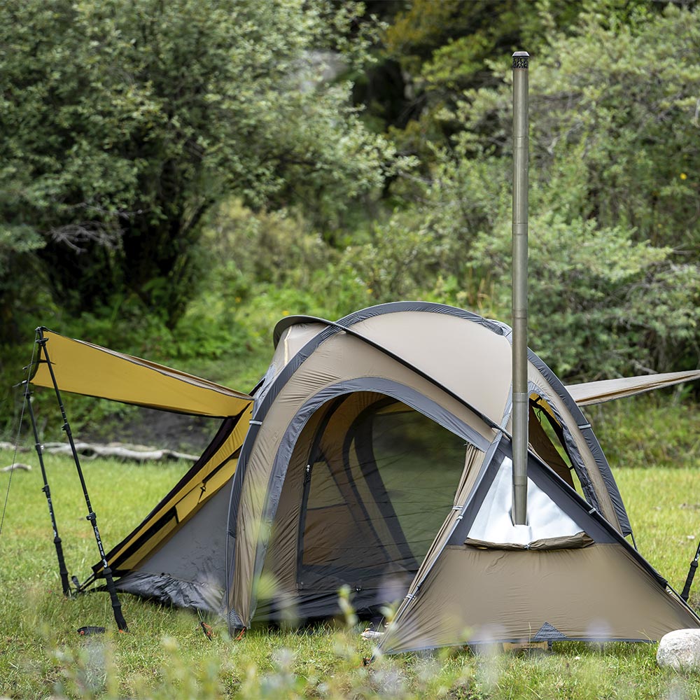 LEO 2 20D キャンプ用テント|煙突ガード付き自立式テント|1-2人用 POMOLY