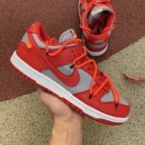 OFF-WHITE x Nike Dunk Low Red Grey