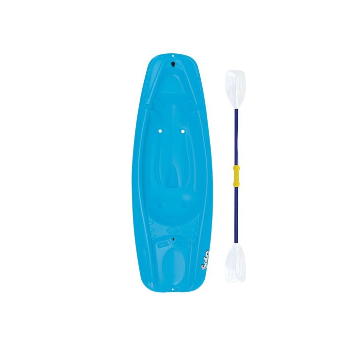 Solo kids kayak with paddle