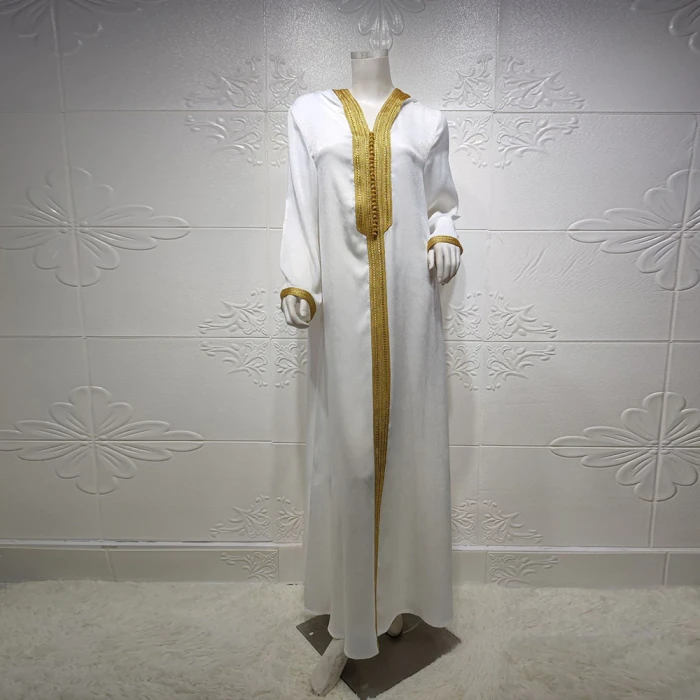 Abaya Dubai Turkey Djellaba Femme Hijab Muslim Long Satin Dress African Arabic  Dresses For Women Islam