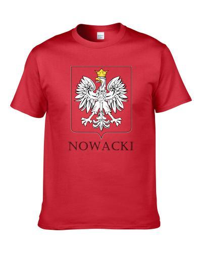 Nowacki Polish Last Name Custom Surname Poland Coat Of Arms S-3XL Shirt