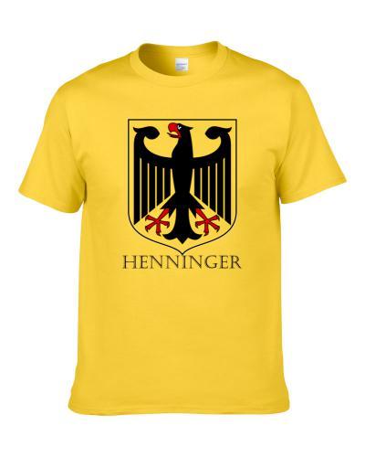 Henninger German Last Name Custom Surname Germany Coat Of Arms T Shirt