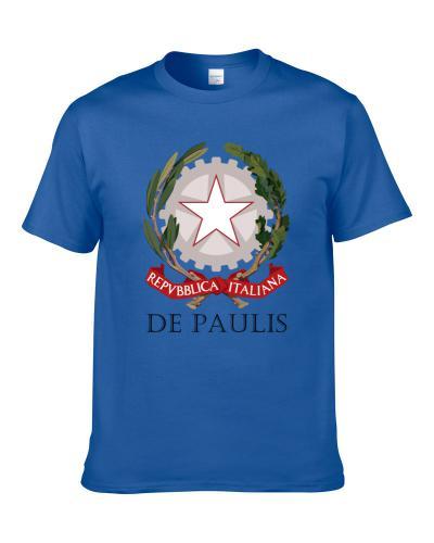 De Paulis Italian Last Name Custom Surname Italy Coat Of Arms T Shirt