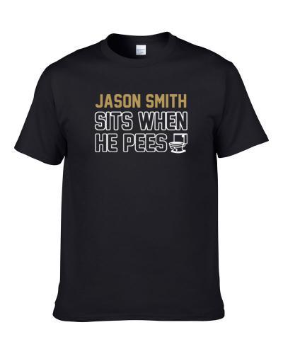 Jason Smith Sits When He Pees New Orleans Basketball Player Funny Sports Shirt