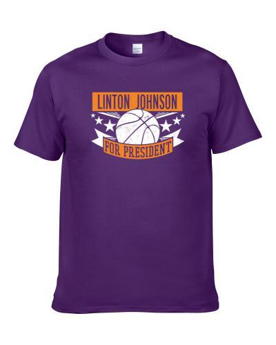 Linton Johnson For President Phoenix Basketball Player Funny Sports Fan tshirt
