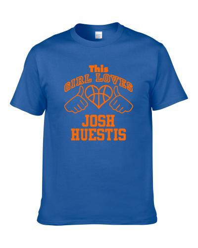 Josh Huestis This Girl Loves Heart Oklahoma City Basketball tshirt for men