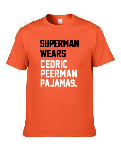 Superman Wears Cedric Peerman Pajamas Cincinnati Football Player S-3XL Shirt