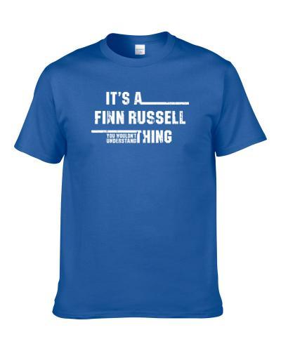 It's A Finn Russell Thing Scotland Rugby Player Worn Look Shirt For Men