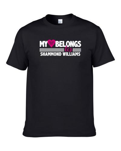 My Heart Belongs To Shammond Williams New Orleans Basketball Player Fan tshirt for men