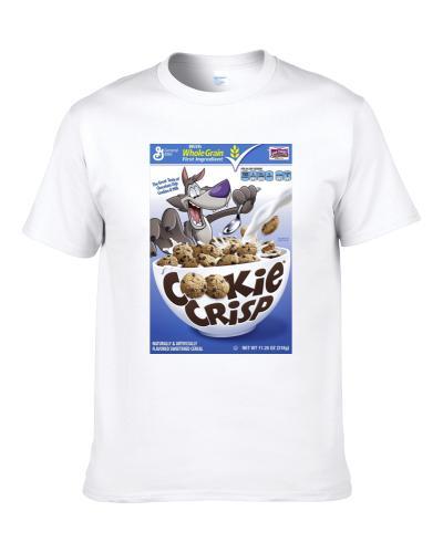 Cookie Crisp Box Greatest Cereal Of All Time Breakfast Fan Foodie tshirt for men