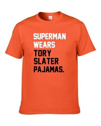 Superman Wears Tory Slater Pajamas Cleveland Football Player S-3XL Shirt
