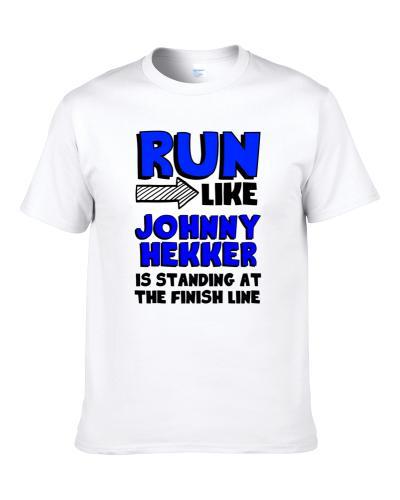 Run Like Johnny Hekker Is At Finish Line St Louis Football Player Shirt For Men