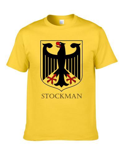German Last Name Custom Stockman Germany Coat Of Arms Men T Shirt