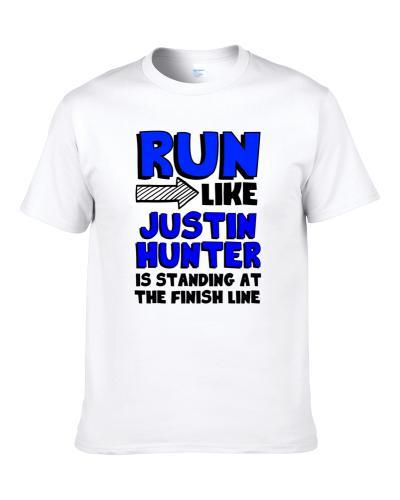 Run Like Justin Hunter Is At Finish Line Tennessee Football Player Shirt For Men