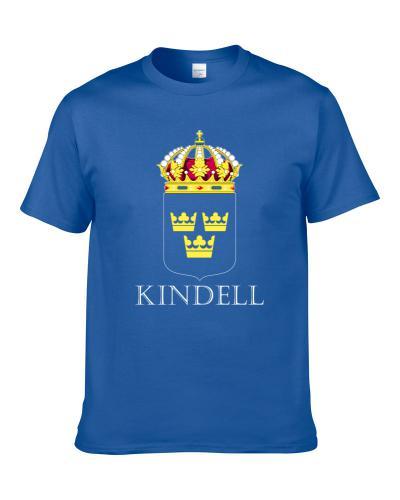 Kindell Swedish Last Name Custom Surname Sweden Coat Of Arms T Shirt