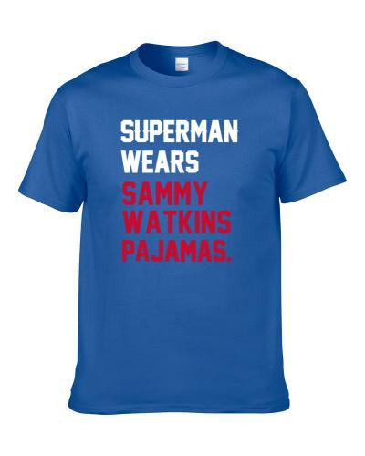 Superman Wears Sammy Watkins Pajamas Buffalo Football Player S-3XL Shirt