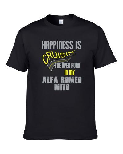 Alfa Romeo Mito Happiness Cruisin The Open Road Funny Men T Shirt