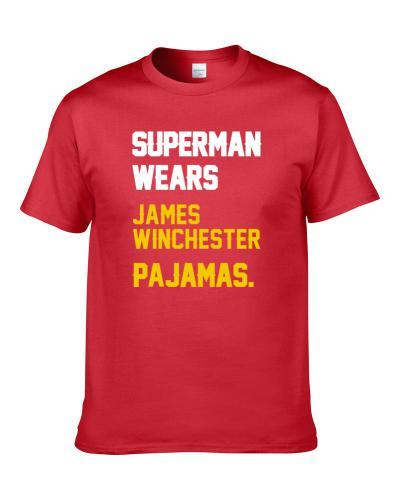 Superman Wears James Winchester Pajamas Kansas City Football Player S-3XL Shirt
