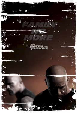 The Fate Of The Furious Poster Cool Film Worn Look Movie Fan tshirt