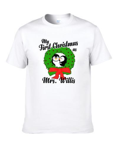 My First Christmas As Mrs Willis Cute Christmas S-3XL Shirt