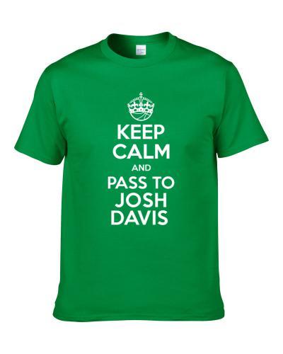 Keep Calm And Pass To Josh Davis Milwaukee Basketball Players Cool Sports Fan Men T Shirt