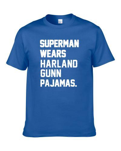 Superman Wears Harland Gunn Pajamas Indianapolis Football Player S-3XL Shirt