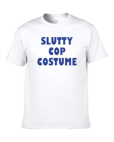 Slutty Cop Costume Funny Halloween Graphic S-3XL Shirt
