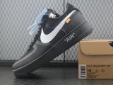 Air Force 1 Low Off-White Black White (with Brown Off-White Box)
