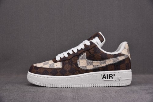 Nike Air Force 1 Low Louis Vuitton Monogram Brown Damier Azur (Early Bird Version)