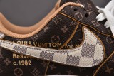 Nike Air Force 1 Low Louis Vuitton Off-White Monogram Brown Damier Azur (Be careful about the size!!)
