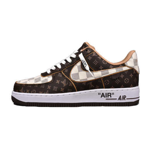 Nike Air Force 1 Low Louis Vuitton Off-White Monogram Brown Damier Azur (Be careful about the size!!)