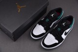 Jordan 1 Low White Black Mystic Green