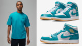 Jordan 1 Mid Aquatone