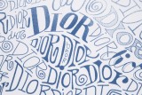Dior Light Blue Gradient Reversible Logo Print Short Sleeve T-Shirt 6.14