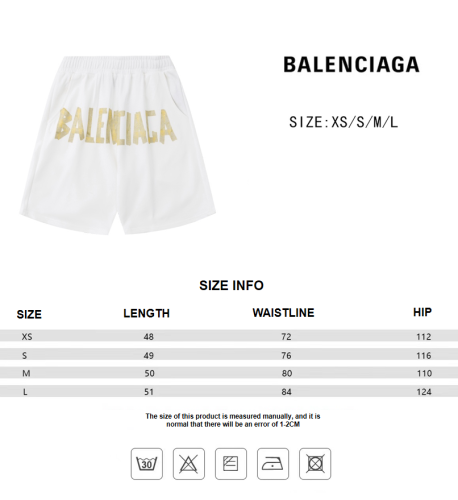 Balenciaga 23ss monogram graffiti shorts White 6.26