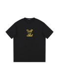 Louis Vuitton 23ss new yellow big logo print short-sleeved T-shirt Black 6.26