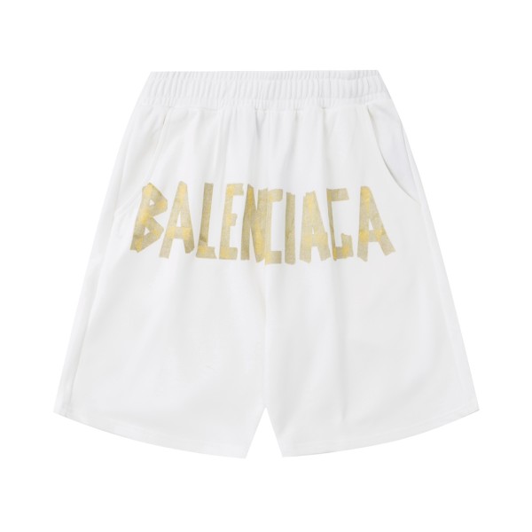 Balenciaga 23ss monogram graffiti shorts White 6.26