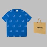 Burberry 23SS Summer New Full Clothes War Horse Logo Short Sleeves Blue 7.4