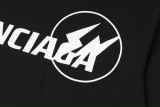 Balenciaga X FRAGMENT DESIGN 23SS Chest Logo Print Short Sleeve T-shirt Black 7.4