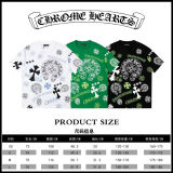 Chrome Heart 23SS summer new body irregular horseshoe logo printed short-sleeved T-shirt White 7.4
