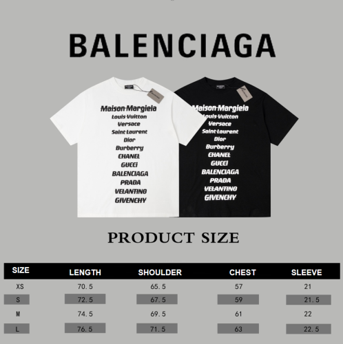 Balenciaga 23SS Twelve Brand Logo Printed Short Sleeved T-shirt White 7.4