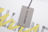 Balenciaga Yellow Graffiti Print Logo Short Sleeve white 7.11