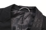 Dior 23SS asymmetric collar suit jacket 12.5