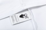 OFF-WHITE character curve hand-painted LOGO printed short-sleeved T-shirt White 12.12