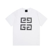 Givenchy four-square letter print large LOGO short-sleeved T-shirt White 1.3