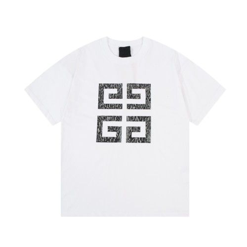 Givenchy four-square letter print large LOGO short-sleeved T-shirt White 1.3