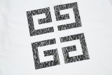 Givenchy four-square letter print large LOGO short-sleeved T-shirt White 1.3