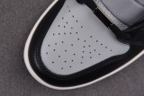 Air Jordan 1 Mid SE Black/Metallic Silver-Light Smoke Gray-Sail
